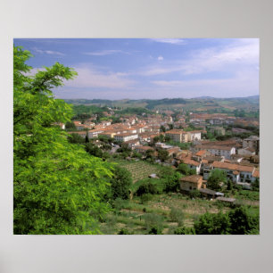 Europe, Italy, Tuscany, Certaldo. Mediaeval hill Poster