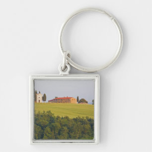 Europe; Italy; Tuscany, Chaple on The Hill Key Ring