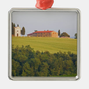 Europe; Italy; Tuscany, Chaple on The Hill Metal Tree Decoration