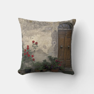 Europe, Italy, Tuscany, Chianti, Tuscan doorway Cushion