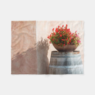 Europe, Italy, Tuscany. Flower pot Fleece Blanket