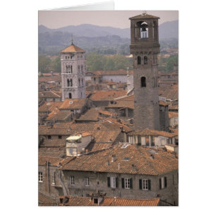 Europe, Italy, Tuscany, Lucca, Town panorama