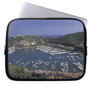 Europe, Italy, Tuscany, Porto Ercole, View of Laptop Sleeve