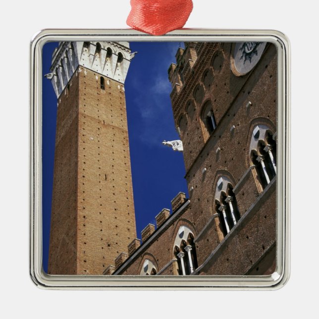 Europe, Italy, Tuscany, Siena. Torre del Metal Tree Decoration (Front)