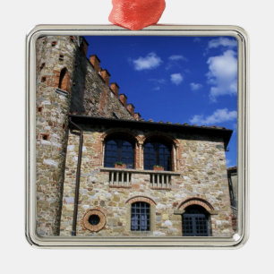 Europe, Italy, Umbria, Chianti, Montebenichi. Metal Tree Decoration