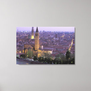Europe, Italy, Veneto, Verona. View from Castel Canvas Print