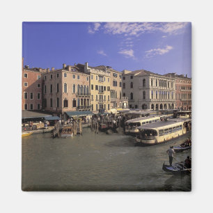 Europe, Italy, Venice, Boat traffic by Rialto Magnet
