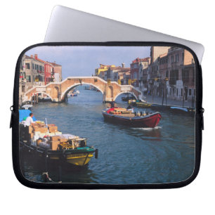 Europe, Italy, Venice. Boats bringing in Laptop Sleeve