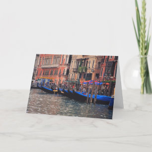 Europe, Italy, Venice, gondolas in canal Card