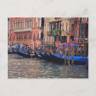 Europe, Italy, Venice, gondolas in canal Postcard