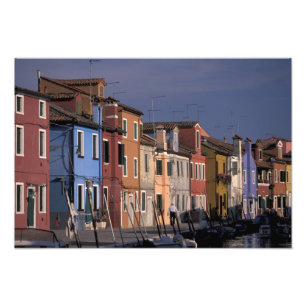 Europe, Italy, Venice. Multi, coloured houses Photo Print