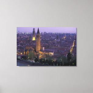 Europe, Italy, Verona, View from the Castel S. Canvas Print