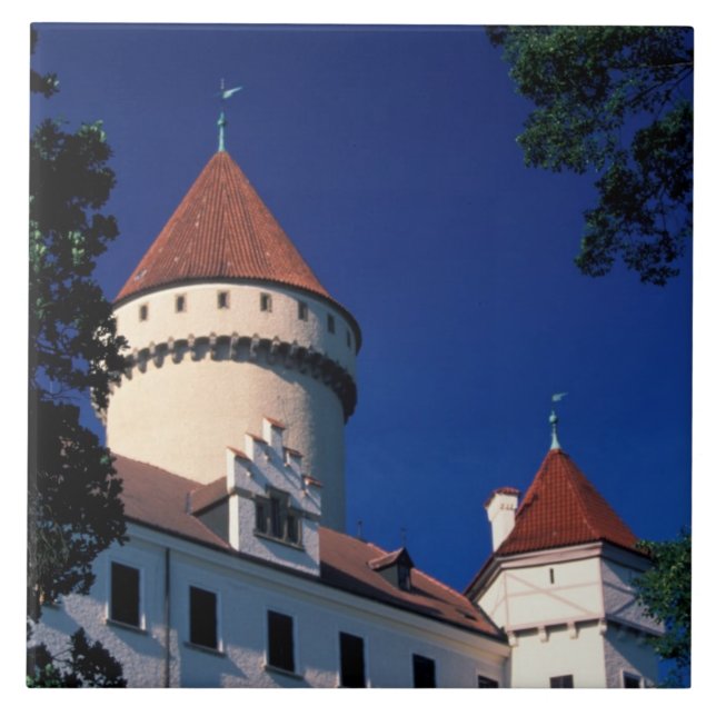 Europe, Konopiste Castle, Czech Republic, statue Tile (Front)