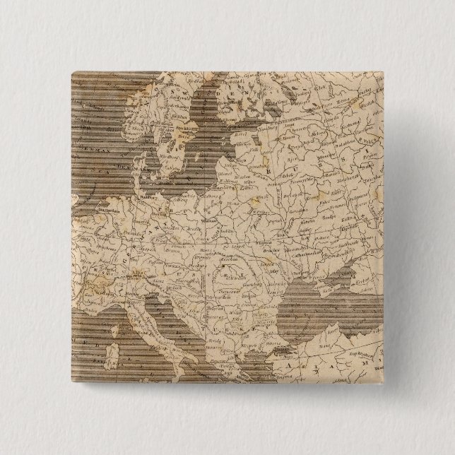 Europe Map by Arrowsmith 15 Cm Square Badge (Front)