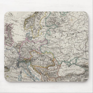 Europe Map by Stieler Mouse Pad
