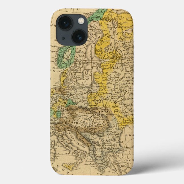 Europe  Map by Worcester Case-Mate iPhone Case (Back)