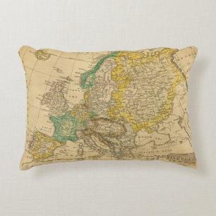 Europe Map by Worcester Decorative Cushion
