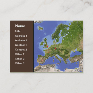 Europe map, customisable! business card