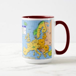 Europe map mug