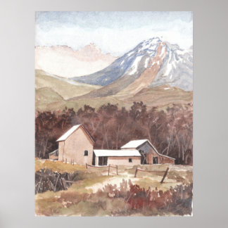 Europe Mountain Scene Poster