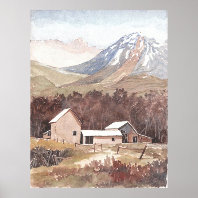 Europe Mountain Scene Poster (Front)