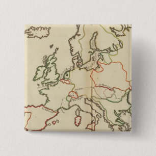 Europe, Mountains and Rivers 15 Cm Square Badge