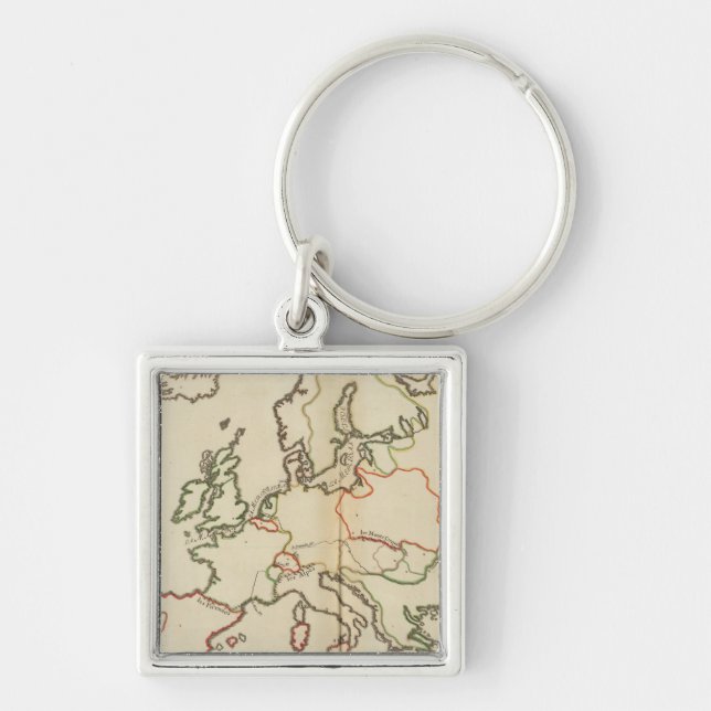 Europe, Mountains and Rivers Key Ring (Front)