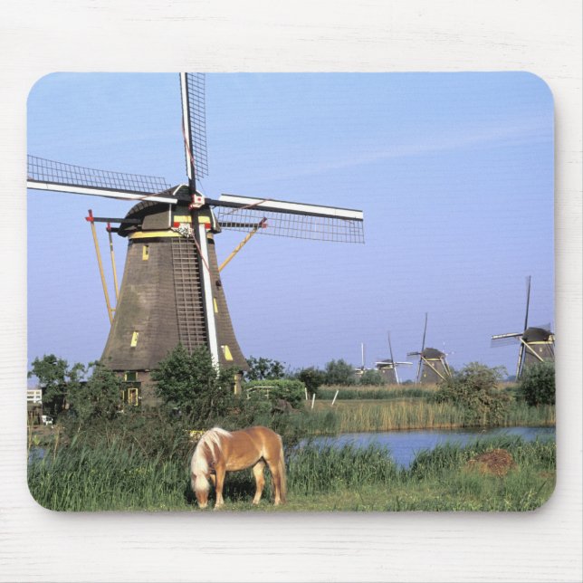 Europe, Netherlands, Zuid Holland, Kinderdijk. 2 Mouse Pad (Front)