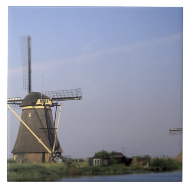 Europe, Netherlands, Zuid Holland, Kinderdijk. Tile (Front)