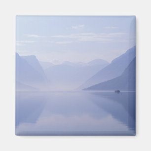 Europe, Norway. Vertical walls reflected in Magnet
