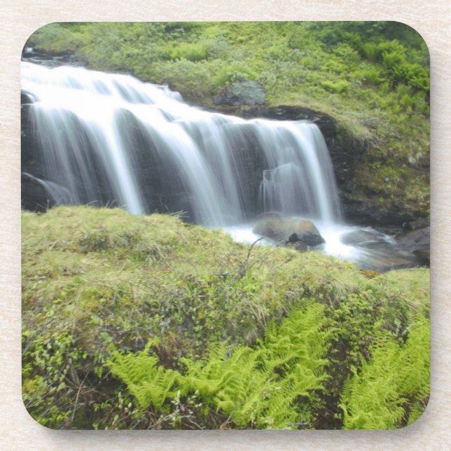 Europe, Norway. Waterfall. Coaster (Front)