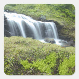 Europe, Norway. Waterfall. Square Sticker