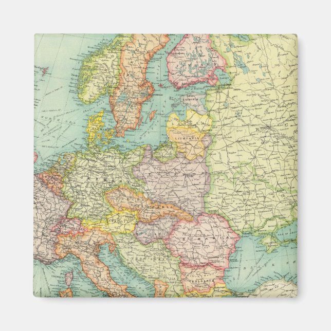 Europe political Map Magnet (Front)