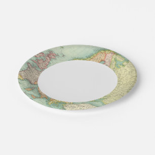 Europe political Map Paper Plate