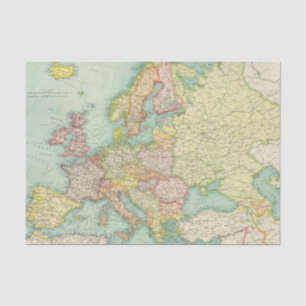Europe political Map Tissue Paper