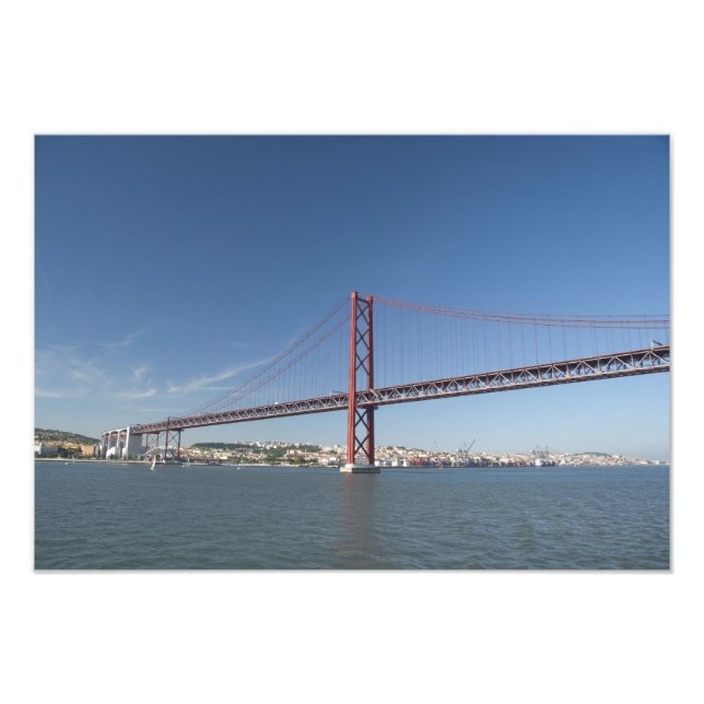 Europe, Portugal, Lisbon aka Lisboa). Ponte Photo Print (Front)