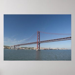 Europe, Portugal, Lisbon aka Lisboa). Ponte Poster