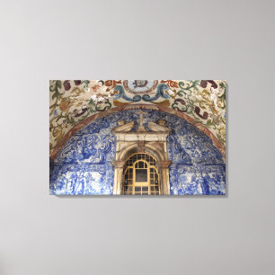Europe, Portugal, Obidos. Colourful architectural Canvas Print