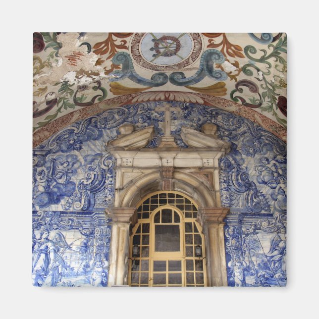 Europe, Portugal, Obidos. Colourful architectural Magnet (Front)