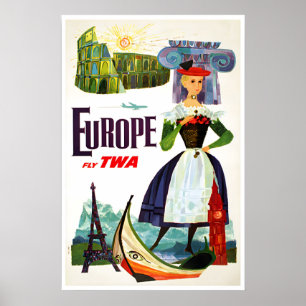 Europe Print European Traveller Art TWA David Klei