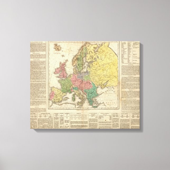 Europe Religion Atlas Map Canvas Print (Front)