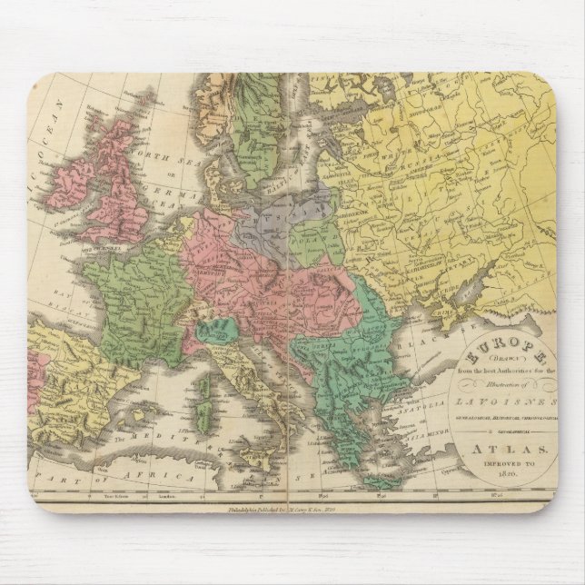 Europe Religion Atlas Map Mouse Pad (Front)