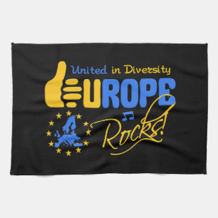 EUROPE ROCKS kitchen towel