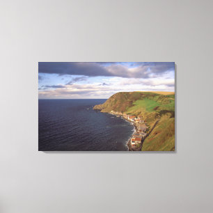 Europe, Scotland, Aberdeen. Overhead view of Canvas Print