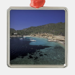 Europe, Spain, Balearics, Ibiza, Cala Salada. Metal Tree Decoration