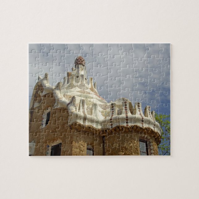 Europe, Spain, Catalunya, Barcelona. Park Guell, 2 Jigsaw Puzzle (Horizontal)