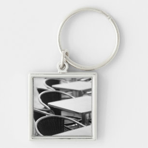 Europe, Spain, Mallorca. Cafe tables, Palma Key Ring