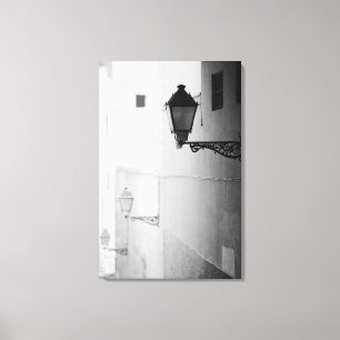 Europe, Spain, Mallorca. Streelights, Palma Canvas Print