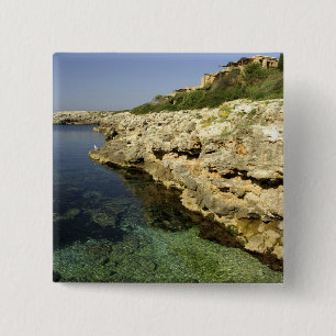 Europe, Spain, Minorca (aka Menorca), Binibeca. 2 15 Cm Square Badge