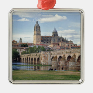 Europe, Spain, Salamanca. The Roman bridge over Metal Tree Decoration